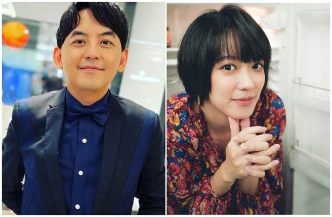 黄子佼（左）心疼孟耿如去年创业时曾挺孕肚站柜。（摘自脸书）