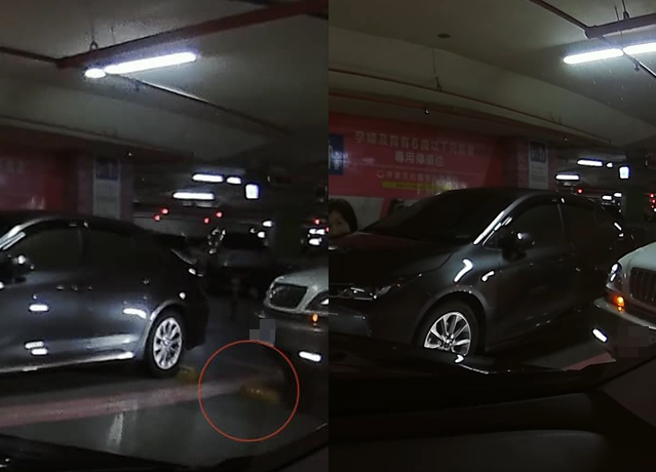 驾驶商场停车好不容易等到车位，竟然被其他车辆从停车格后方硬切进入。（翻摄自爆料公社）