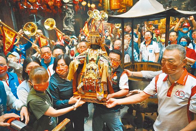 云林县西螺福兴宫太平妈起驾，将于12日抵达北港朝天宫会香。（西螺福兴宫提供／张朝欣云林传真）