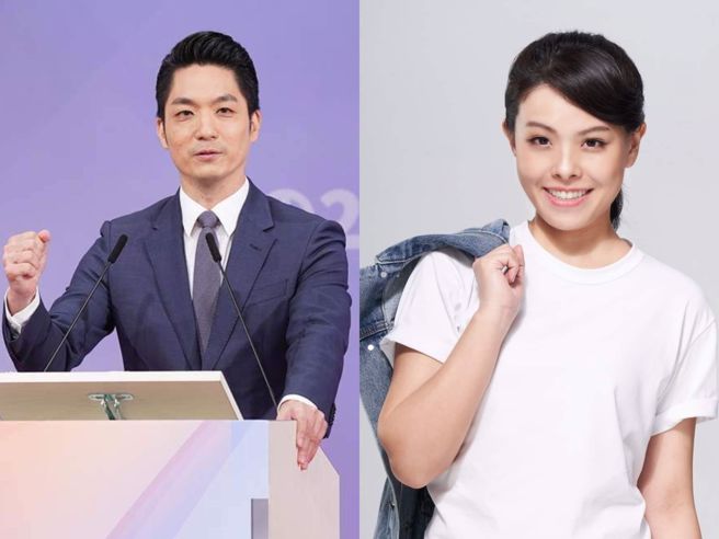 国民党台北市长候选人蒋万安（左）、民眾党新竹市长候选人高虹安（右）。（合成图／素材为辩论主办单位提供、取自高虹安脸书）