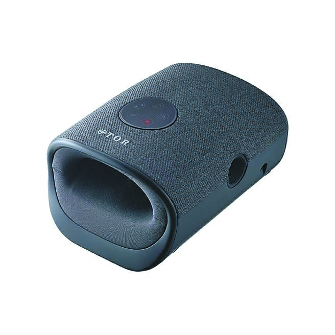 台隆手创馆的Lourdes TOR PRO-21温热手部按摩器，日本独家专利21层气袋、首创筋膜滚珠，促进循环，特价4399元。（台隆手创馆提供）