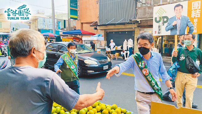 民進黨雲林縣長候選人劉建國訴求與對手PK戰。（劉建國競選總部提供／張朝欣雲林傳真）