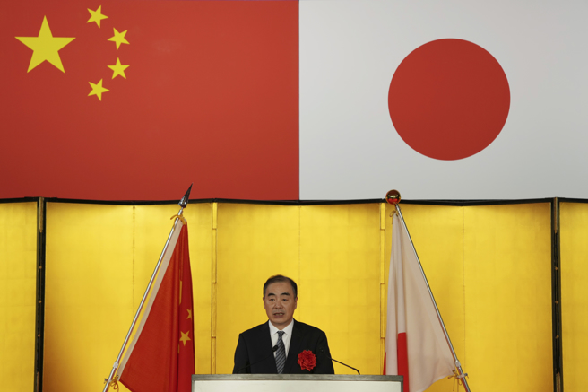 中国驻日大使孔铉佑参加日本举办的中日关系正常化50周年纪念活动。（图／美联社）