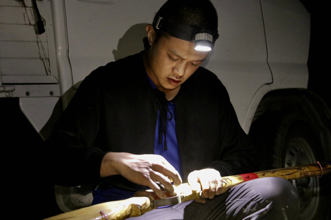 獲首獎的《Malu Ume麻嚕屋媒》，真實拍攝賽德克族獵人狩獵畫面，將部落文化透過影像來傳承。(照片來源：義守大學提供)