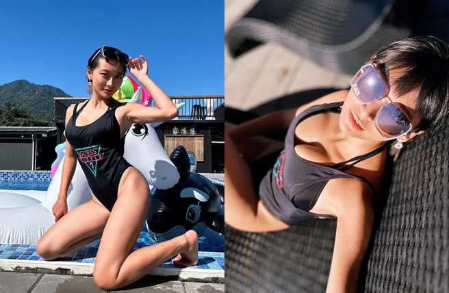 祈錦鈅曬出火辣泳裝照，讓網友誇超誘人。（圖／Instagram）