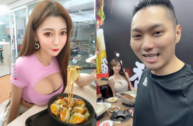 長瀨昆妮最近上連千毅直播疑似激凸。（圖／翻攝自hou_queenie IG；翻攝自蘭庭精品臉書）