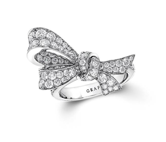 SOGO復兴馆GRAFF Tilda’s Bow系列钻石戒指，47万5000元。（SOGO提供）