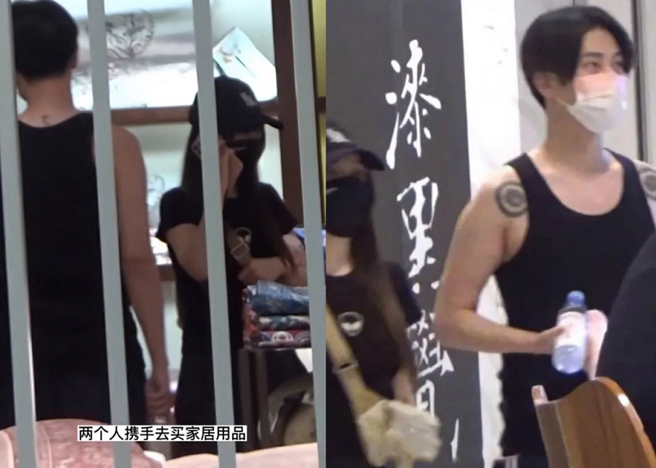 李小璐被拍到与Rapper赵涛多次出游，疑似热恋中。（图／摘自微博）