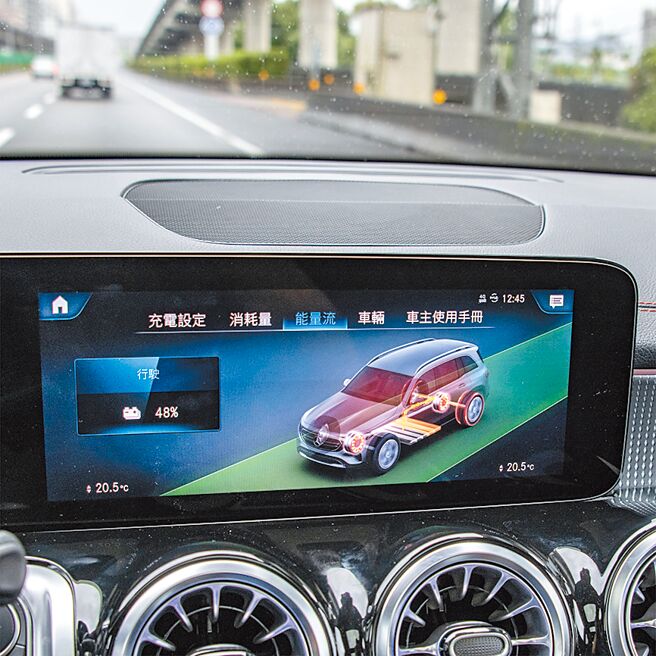 动能回收即时显示。（陈大任摄）