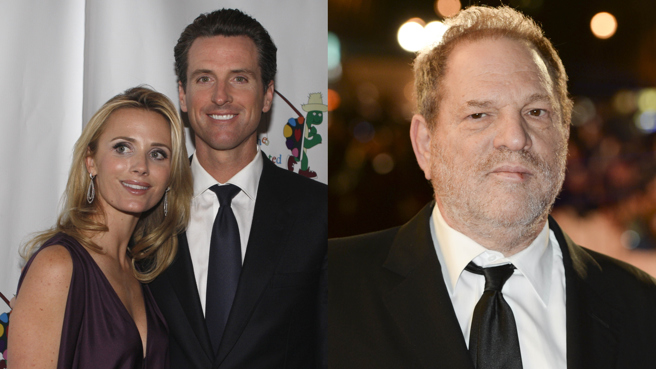 好莱坞淫魔制片哈维温斯坦，遭加州州长纽森娇妻珍妮佛席贝尔纽森指控性侵。（图／达志影像）