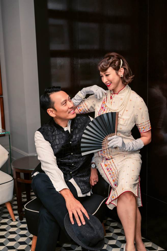 艾力克斯（左）與李詠嫻在「上海趴」打扮得相當有韻味。（艾迪昇傳播提供）