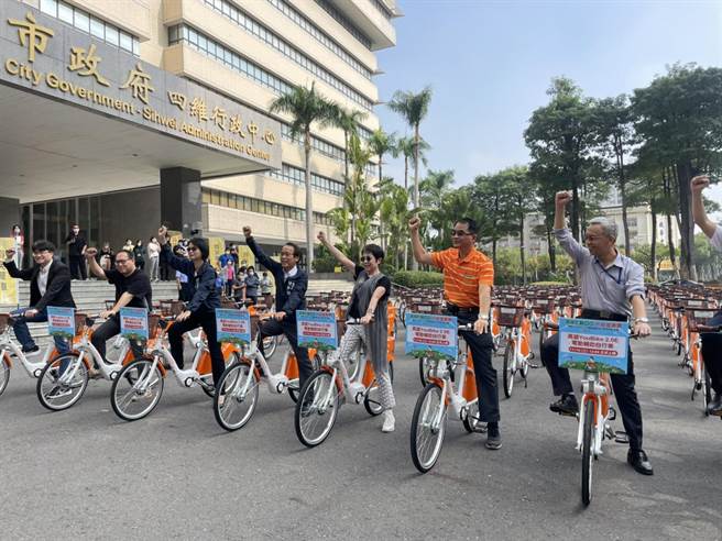 第一波150辆YouBike2.0E电动辅助自行车正式上线。（洪靖宜摄）