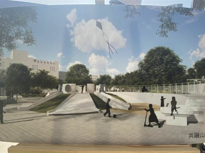 台南市中西區體3地下停車場，上方規畫為公園、共融式遊憩設施等。(曹婷婷攝)