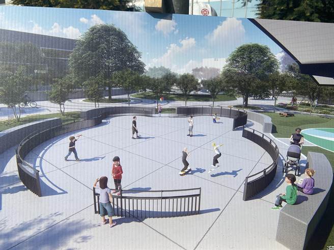 台南市中西區體3地下停車場，上方規畫為公園、共融式遊憩設施等。(曹婷婷攝)