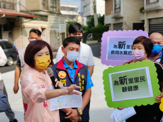中市大里区地下自来水管线老旧达30年之久，频生爆管问题，立委何欣纯争取3700万预算全面汰换。（何欣纯服务处提供／潘虹恩台中传真）