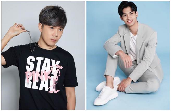 李岳（左）今晚与夏浦洋上线访谈。（17LIVE提供、凯渥提供）