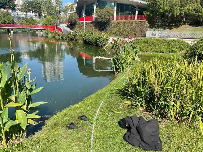 台中市西屯区知名景点秋虹谷，传出有民眾溺毙湖中。(民眾提供)