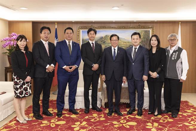 日本大阪府堺市议会日本台湾友好交流议员联盟拜会桃园市长郑文灿。（桃园市秘书室提供／陈梦茹桃园传真）