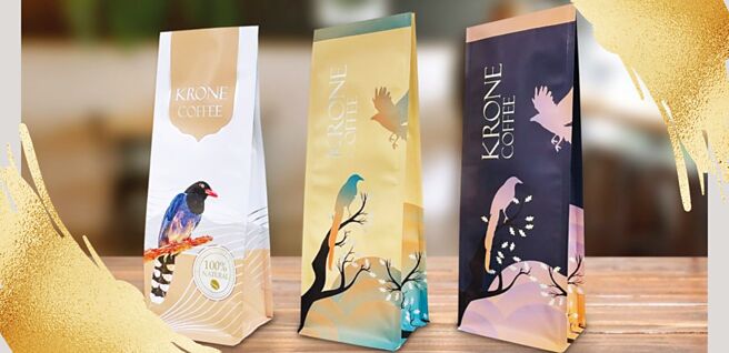 「品牌包裝職人-好in網」客戶米冠食品之咖啡品牌－皇雀咖啡系列，設計與印刷皆精美，深得消費者青睞。圖／業者提供