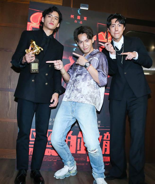 朱轩洋（左起）、柯震东、蔡凡熙。（陈俊吉摄）