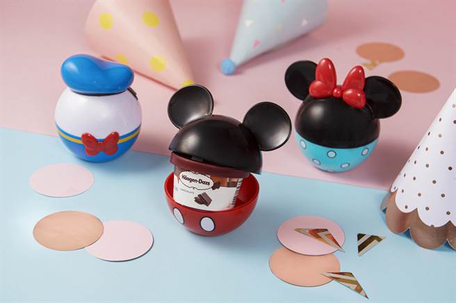 可爱的迪士尼造型迷你杯，可作为办公桌上的疗癒小物、书桌上的收纳神器，适合当作交换礼物。(哈根达斯提供)