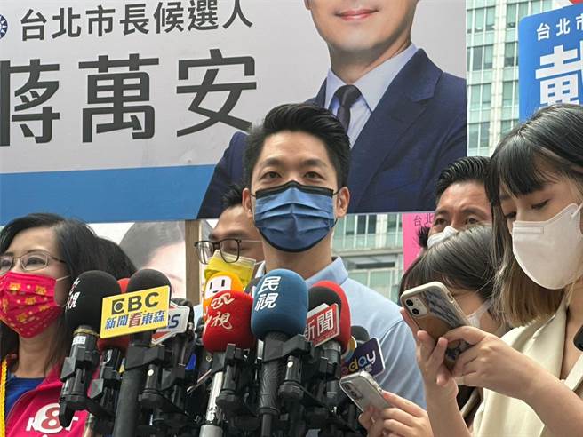 国民党台北市长候选人蒋万安。（杨亚璇摄）