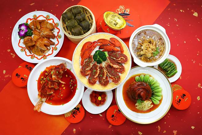 台中林酒店外帶年菜福兔吉祥宴。（台中林酒店提供）
