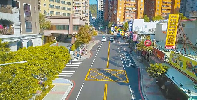 桃园市行人乐陶陶计画重点示范计画路段，桃园区大兴路改善后的现况。（桃园市养工处提供／陈梦茹桃园传真）