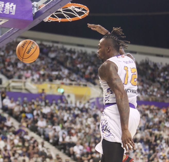 桃園雲豹中鋒霍華德。（陳怡誠攝）