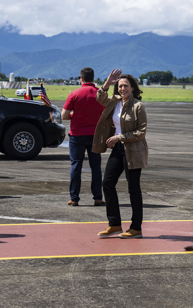 美国副总统贺锦丽（Kamala Harris）将见证美菲海巡伙伴培训和建设成果，讨论如何进一步透过新举措和资金强化合作成果。(图/美联社)
