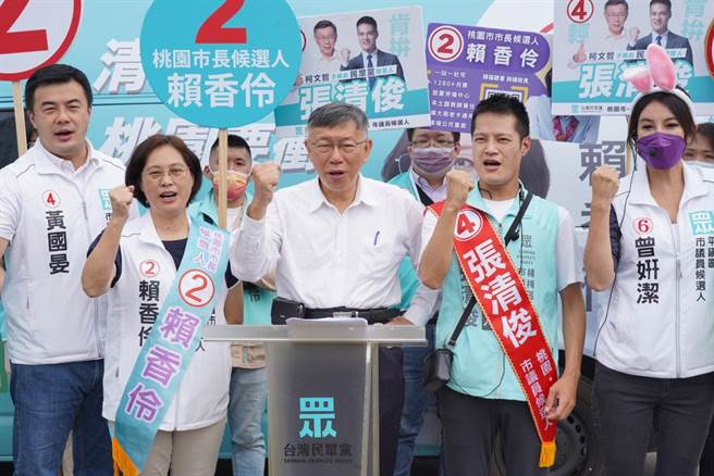 台北市長、民眾黨主席柯文哲今評論竹市選情，認為新竹為自主性非常強的地區，坐轎的人有時不得不隨抬轎者改變風向。（賴香伶競辦提供／蔡明亘桃園傳真）