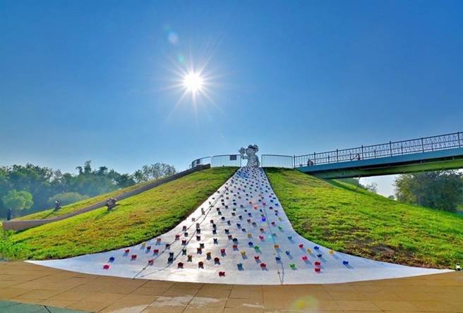 台中市水资源回收中心变身为亲子热点。（台中市水利局提供）