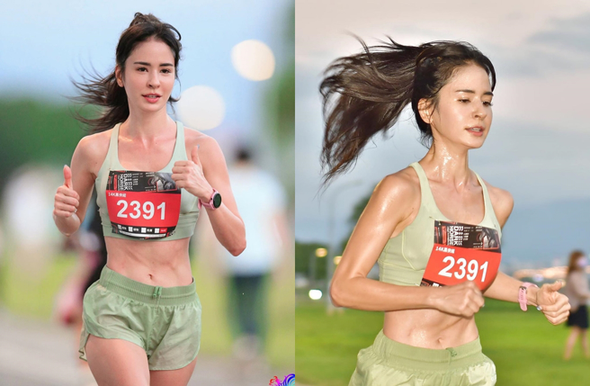 雷艾美跑步时依旧很漂亮。（图／雷艾美 Emmie Riesfacebook）