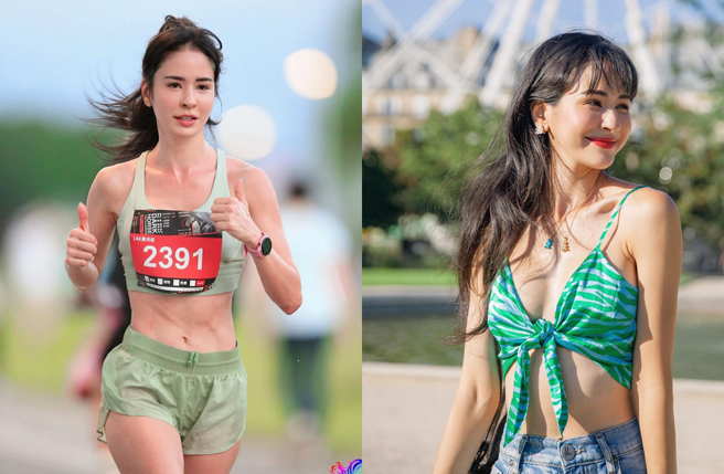 雷艾美外型亮丽，连跑步都漂亮。（图／雷艾美 Emmie Riesfacebook）