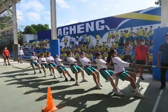 大成国中-办理SH150班际拔河比赛-体育课融入品德教育，以凝聚班级向心力，为班争取荣誉(照片/臺南市教育局提供)