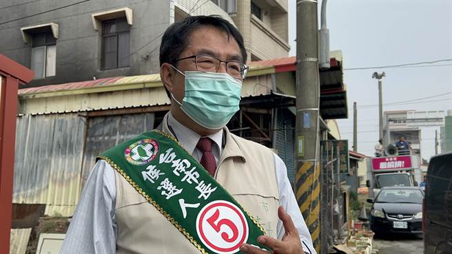 台南市長黃偉哲說，選舉期間，他整整瘦了5公斤。（張毓翎攝）