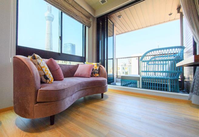 苍空酒店（SOLA HOTEL）的「家庭大套房」可饱览东京晴空塔景观。（SOLA HOTEL提供）