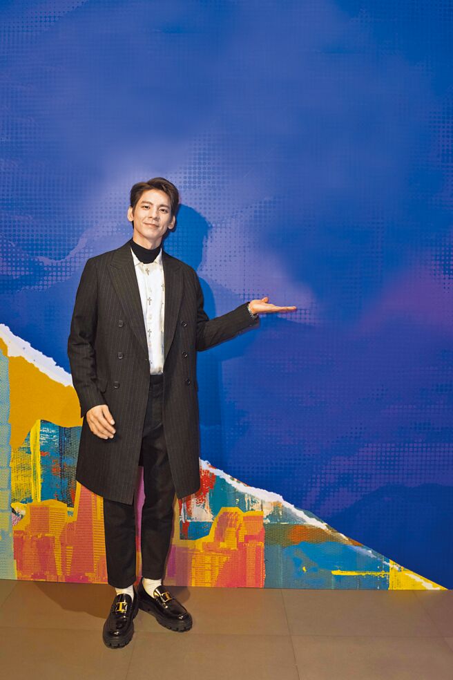 林柏宏昨出席金片子大赛颁奖典礼，分享参与活动心得。（影委会提供）