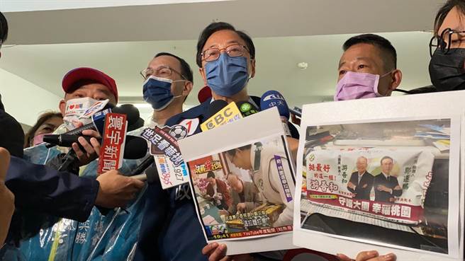 针对送拉麵争议，国民党桃园市长候选人张善政斥绿营又双标。（蔡明亘摄）