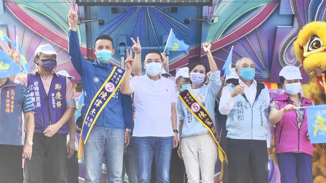 陈家琪代表国民党以新人之姿挑战北海岸市议员选战，新北市长侯友宜也多次替她站台并给予肯定。（本报资料画面）