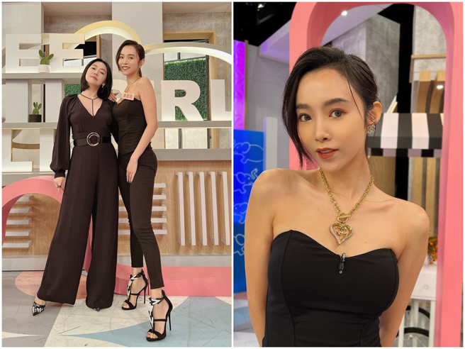 康茵茵上小S的节目，两人留下合影。（图／FB@康茵茵）