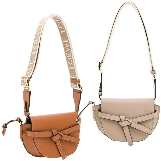 LOEWE Mini Gate小牛皮缇花双层马鞍包，momo购物活动价4万8,911元。(业者提供)