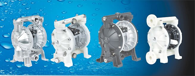 迪晟出品的氣動隔膜泵浦系列產品。圖／陳至雄