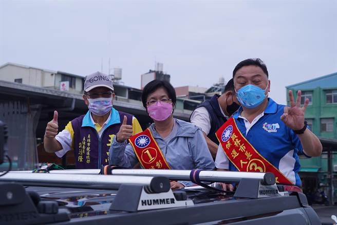 選前最後一天，王惠美鎖定南彰化最大票倉之一的員林市車掃。（吳建輝攝）