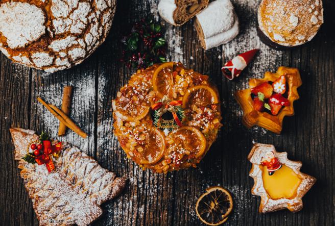 Baguette 礼品烘焙坊推出 多款耶诞系列烘焙甜品。（台北君悦酒店提供）