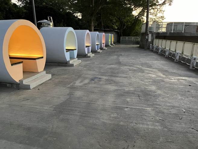 「葫芦墩圳旧进水口」周边环境展现新风貌，图为涵管休憩区。（台中市观旅局提供／陈淑娥台中传真）