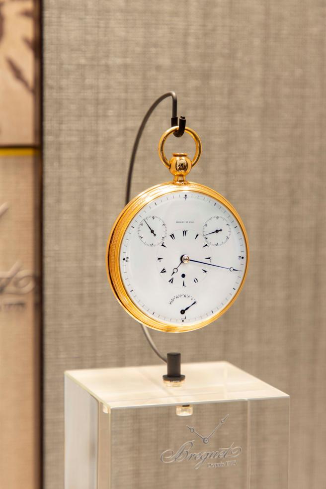 宝玑大师生前打造的宝玑B1188骨董怀表，原主人为西班牙亲王唐安东尼奥，即起来台展至年底。（Breguet提供）