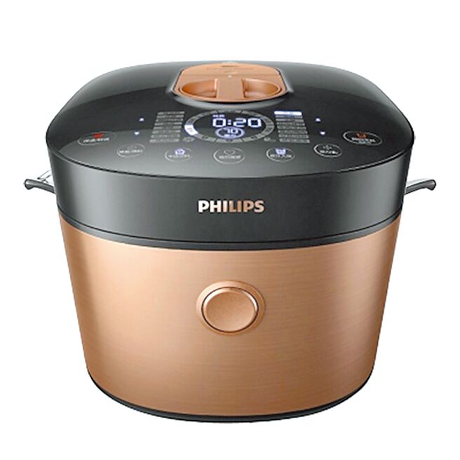 全联飞利浦双重脉衝智慧万用锅／压力锅，赠Neoflam砧板主厨刀组，1万1111元，市售66折。（全联提供）