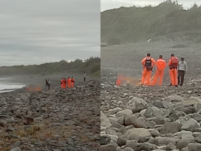 台东都兰观海平台昨（25）下午4点有民眾发现一具男性浮尸，死者是名住在彰化的24岁邱姓男子，疑戏水不慎遭海浪卷走溺毙，同行叶姓友人仍下落不明。（翻摄自脸书「台东脸书灾害通报」）