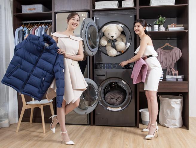 LG将滚筒洗衣机与乾衣机一体成型的WashTowerAI智控洗乾衣机更省堆迭烦恼，今年更在台推出主打美学的LG Objet Collection调和美学家电系列，定价10万9000元起。（LG提供）
